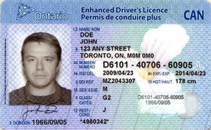 ON commercial driver's licence